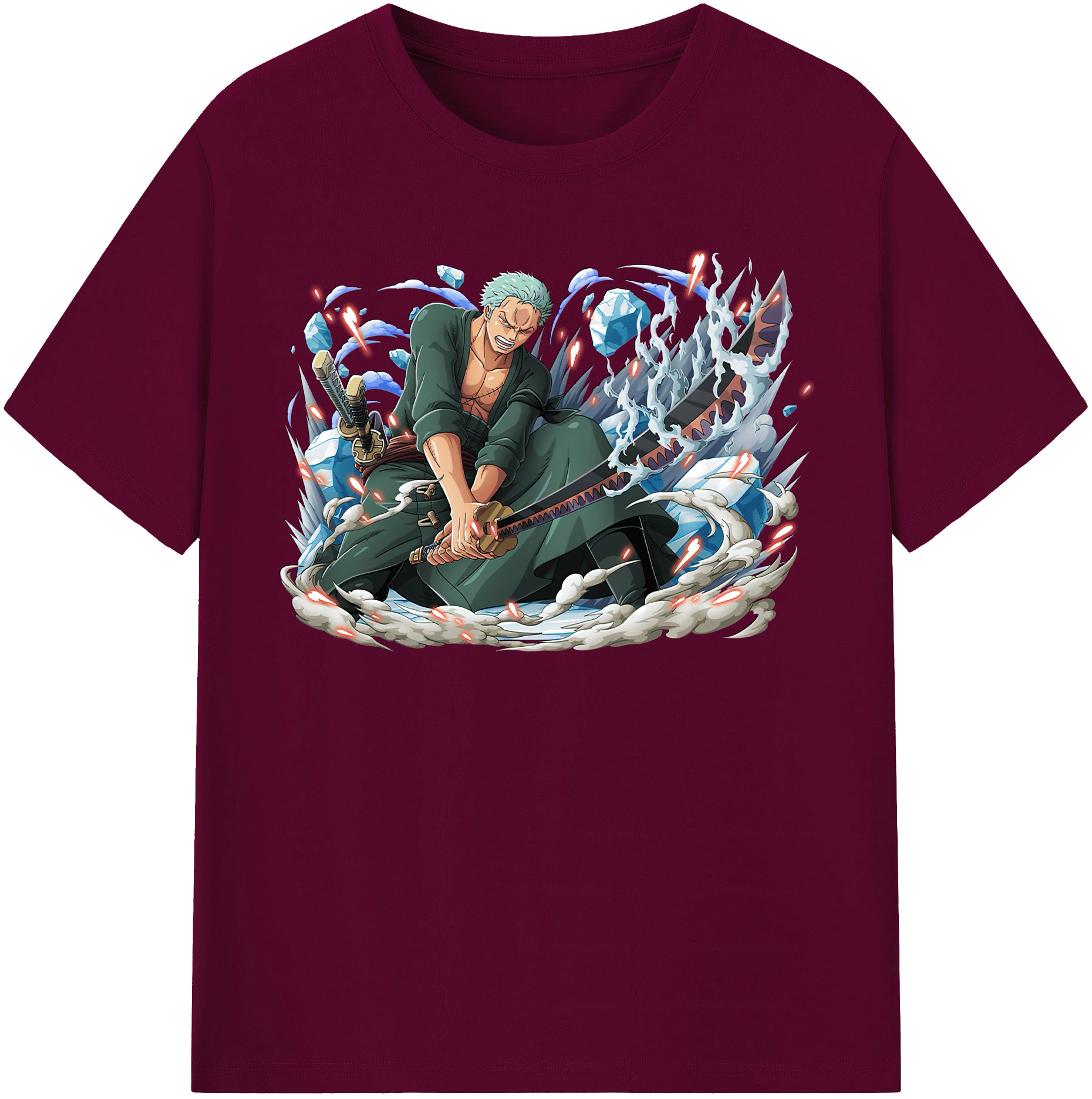 ワンピース ロロノア・ゾロ ONE PIECE Roronoa Zoro レディースカジュアルプリントTシャツ（綿100％）
